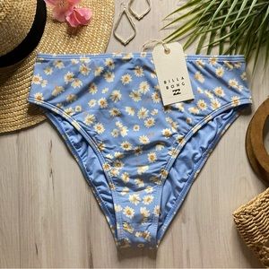 Billabong Floral Don't Be Blue Maui High-Waisted Bikini Bottom 🏄🏼‍♀️🏝️
